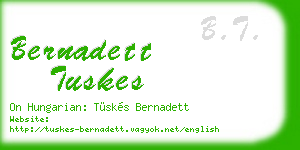 bernadett tuskes business card